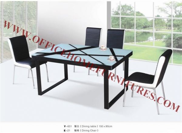 Metal Glass Dining Table