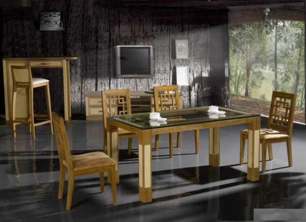 Metal Glass Dining Table